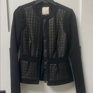Like new Rebecca Taylor Leather Trimmed blazer
